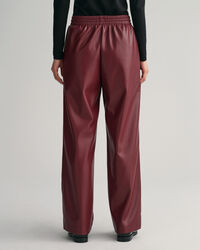 Pantaloni pull-on in finta pelle relaxed fit