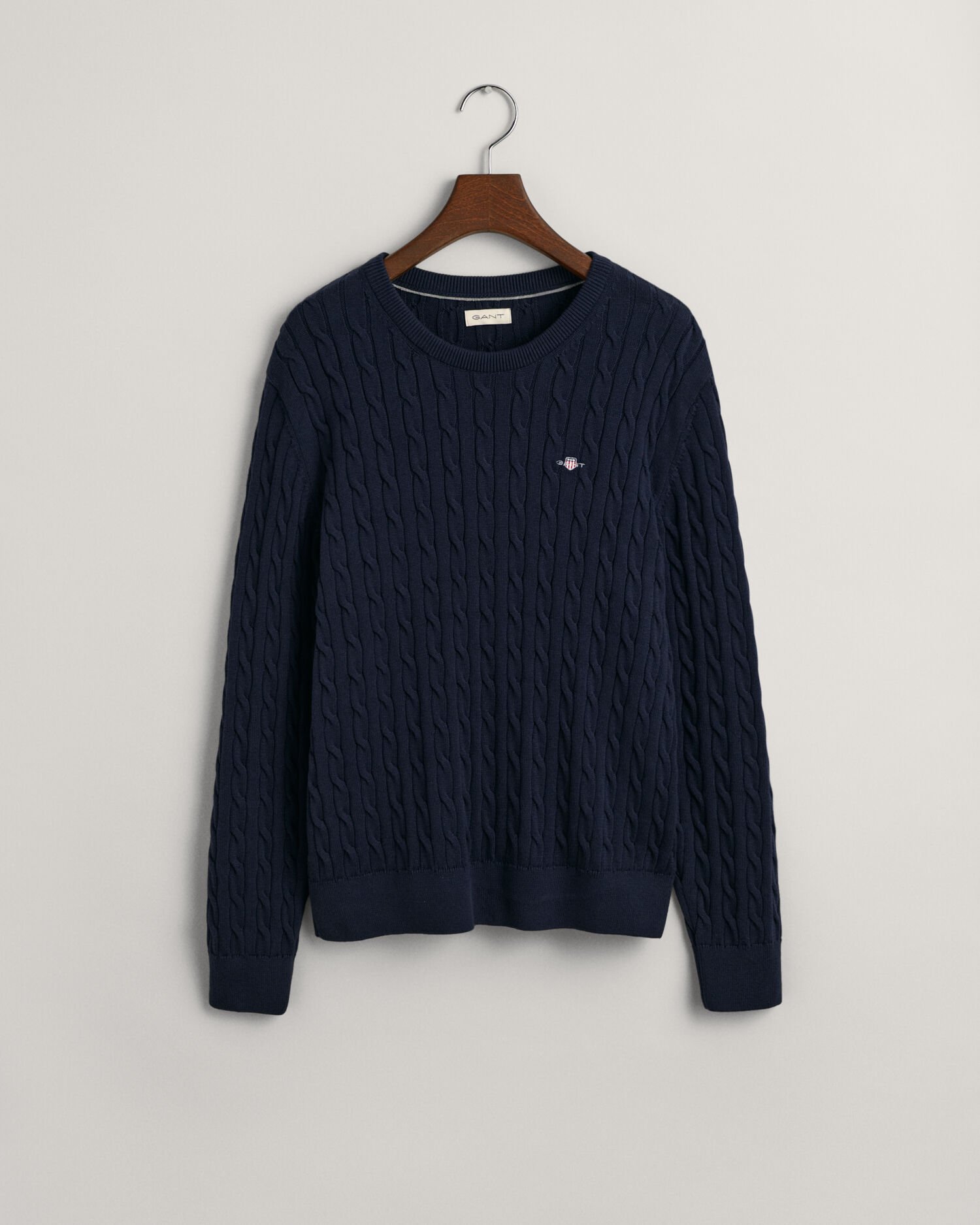 Maglia girocollo in cotone a trecce Shield Teens