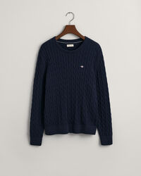 Maglia girocollo in cotone a trecce Shield Teens