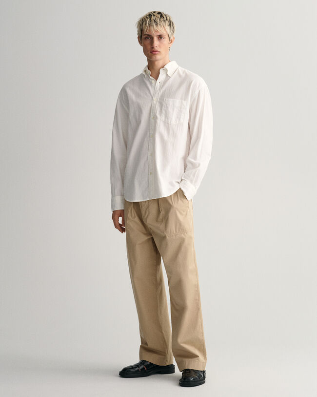 Camicia a trama testurizzata relaxed fit