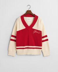 Maglia con scollo a V GANT Varsity in cotone