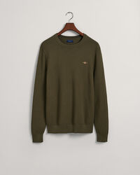 Maglia girocollo in cotone testurizzato