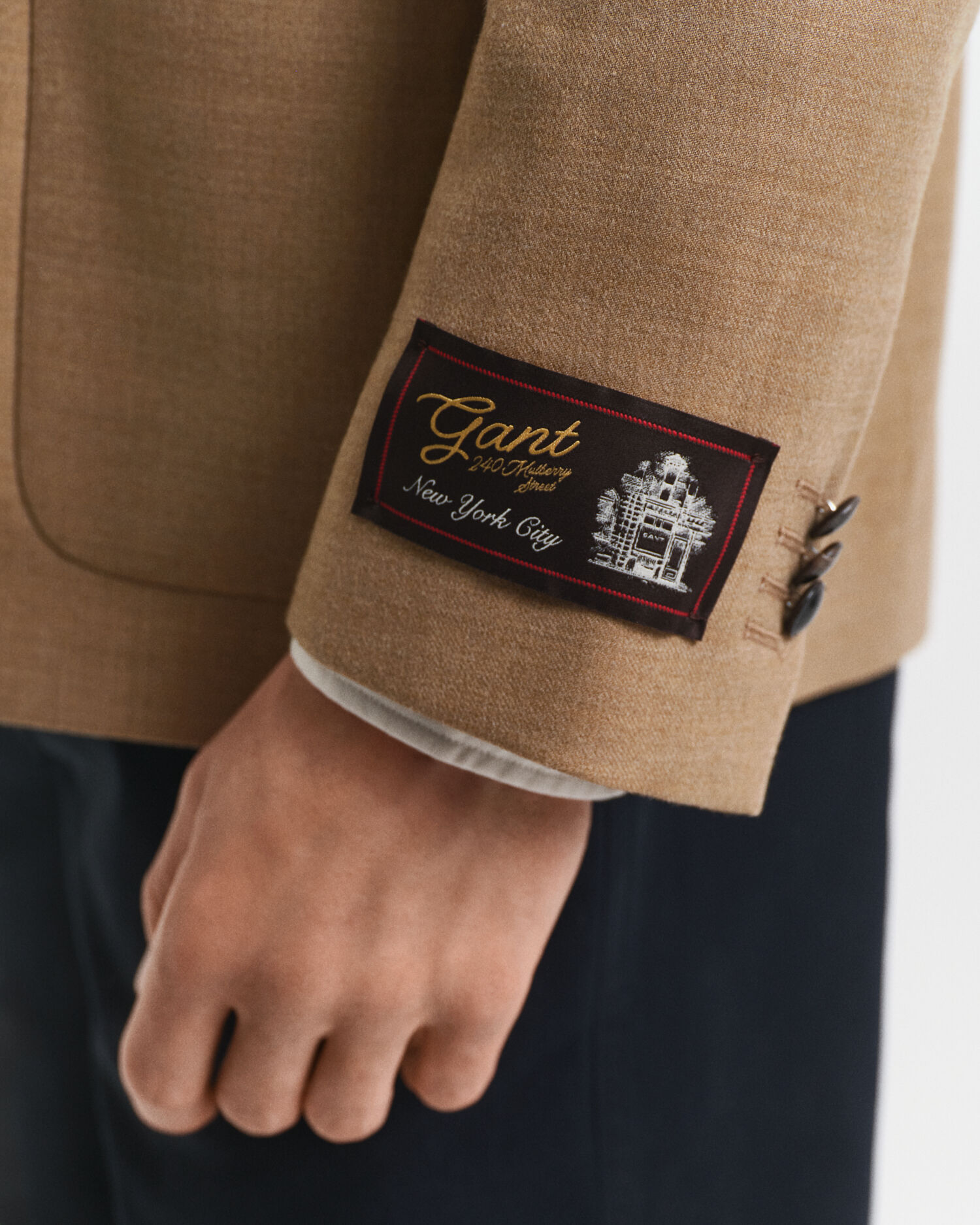 Blazer Club in flanella Camel