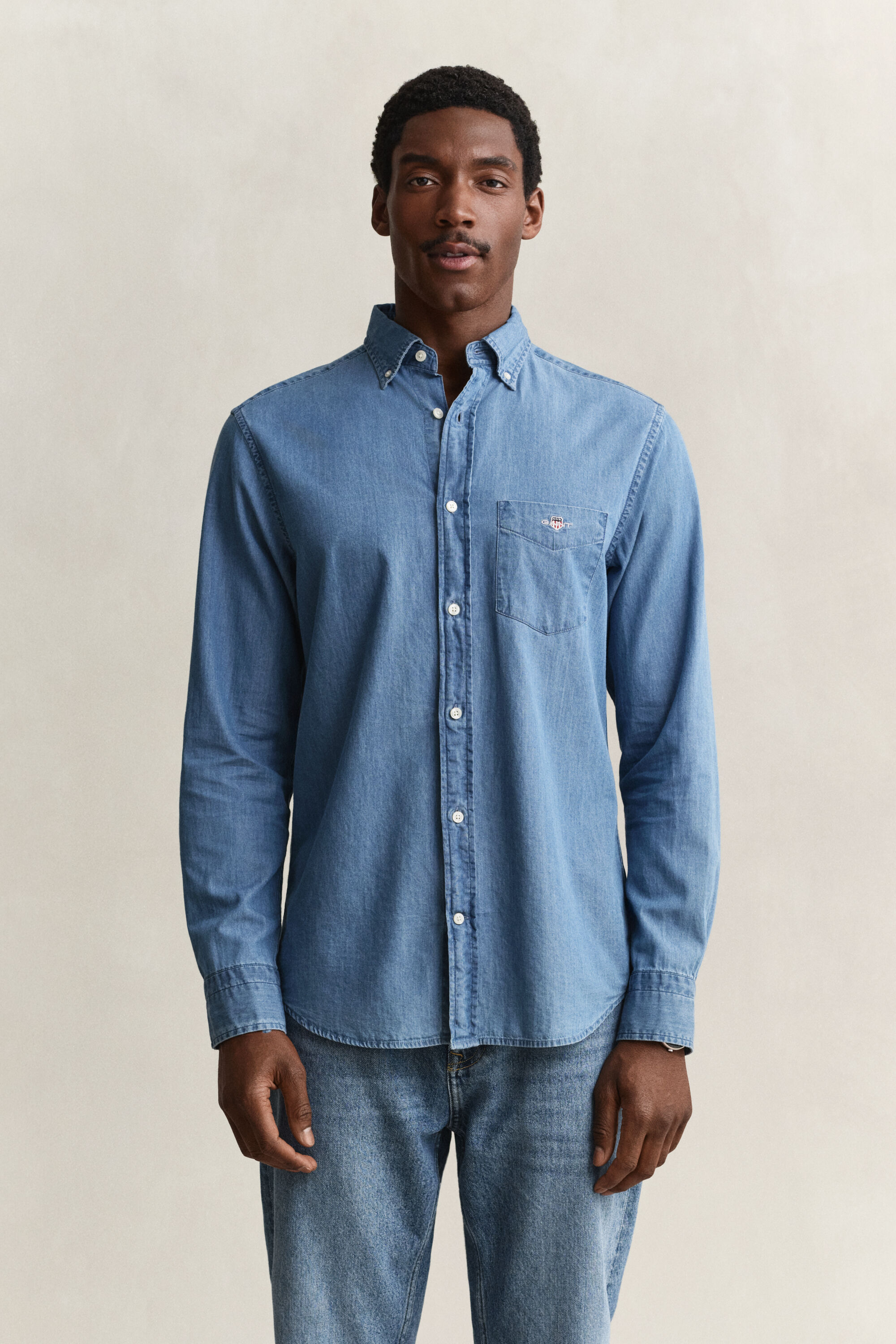 Camicia indaco regular fit