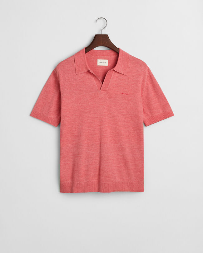 Maglia polo a maniche corte effetto sbiadito