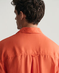 Camicia a maniche corte Washed Silk relaxed fit