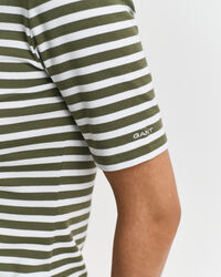 T-shirt a righe a coste