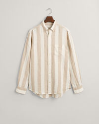 Camicia di lino a righe vivaci regular fit