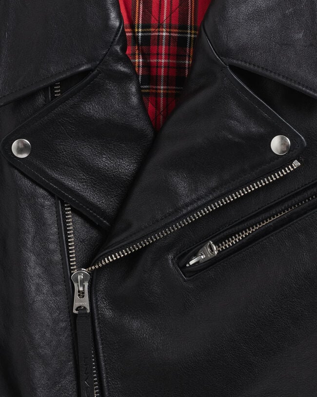 Giacca biker in pelle