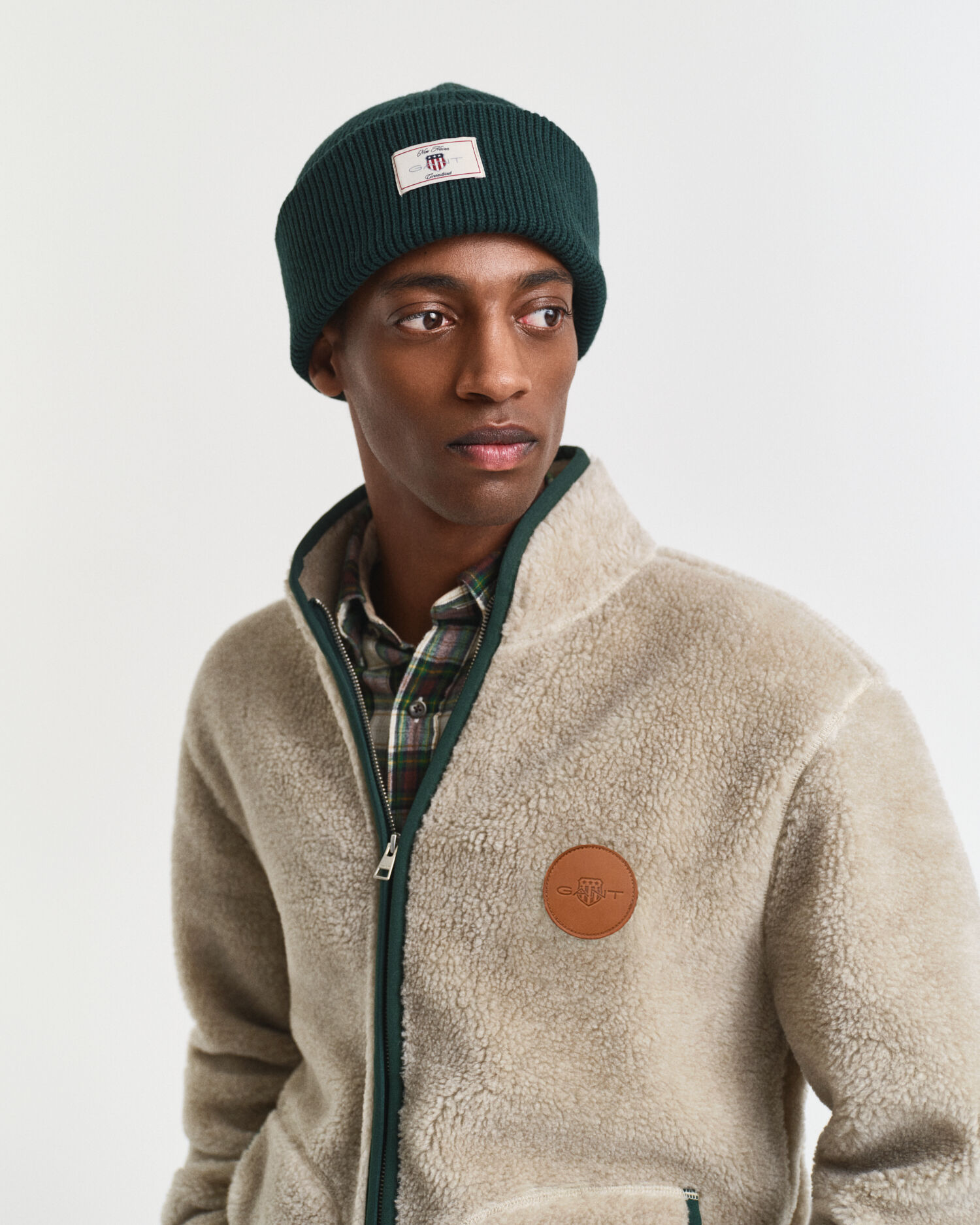 Berretto in misto cotone a coste