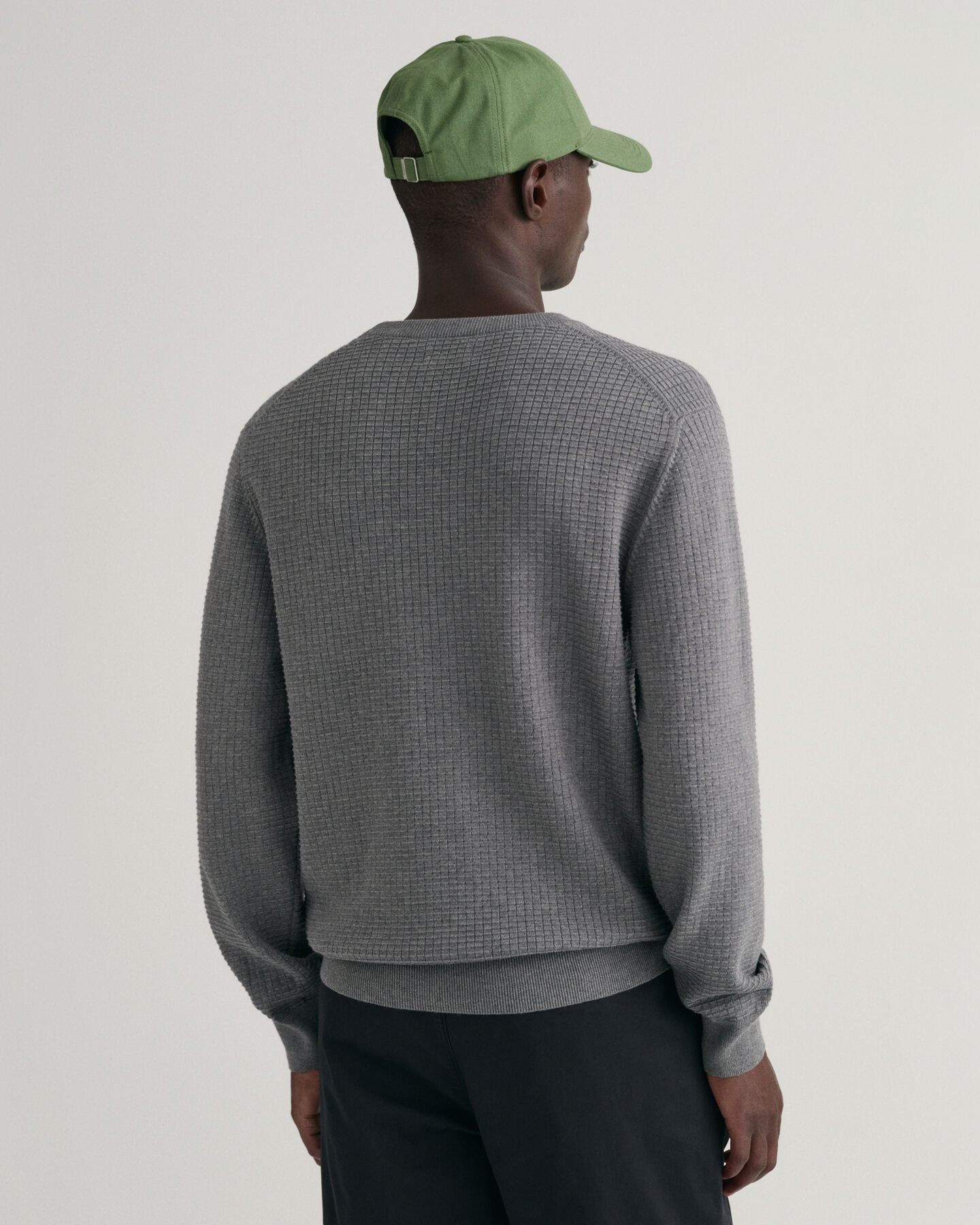 Maglia girocollo in cotone Texture