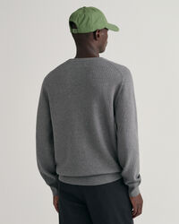 Maglia girocollo in cotone Texture