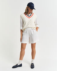 Pantaloncini Pull-on in misto lino relaxed fit