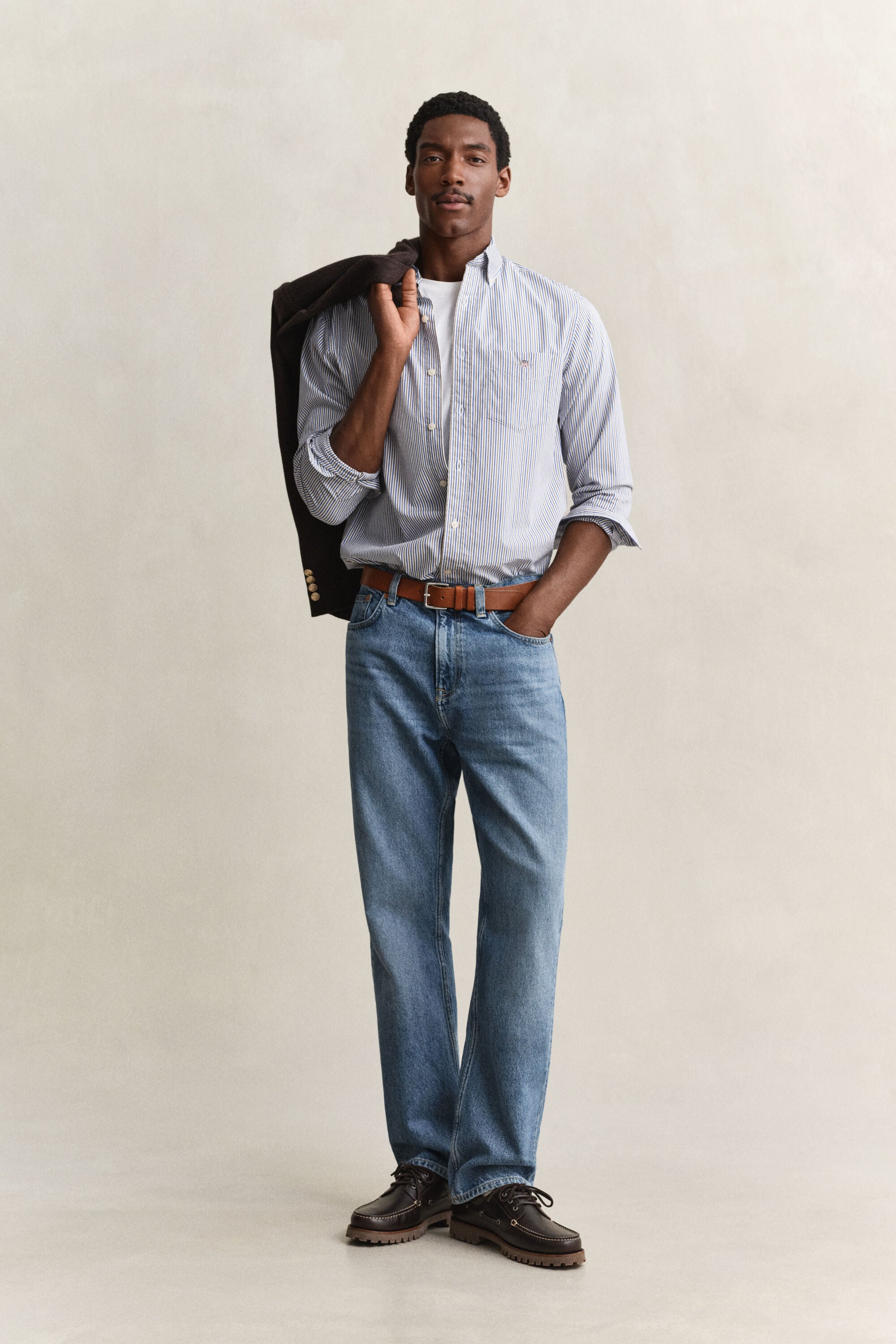 Camicia in popeline a righe