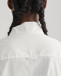 Camicia Oxford con fiocco e maniche a sbuffo