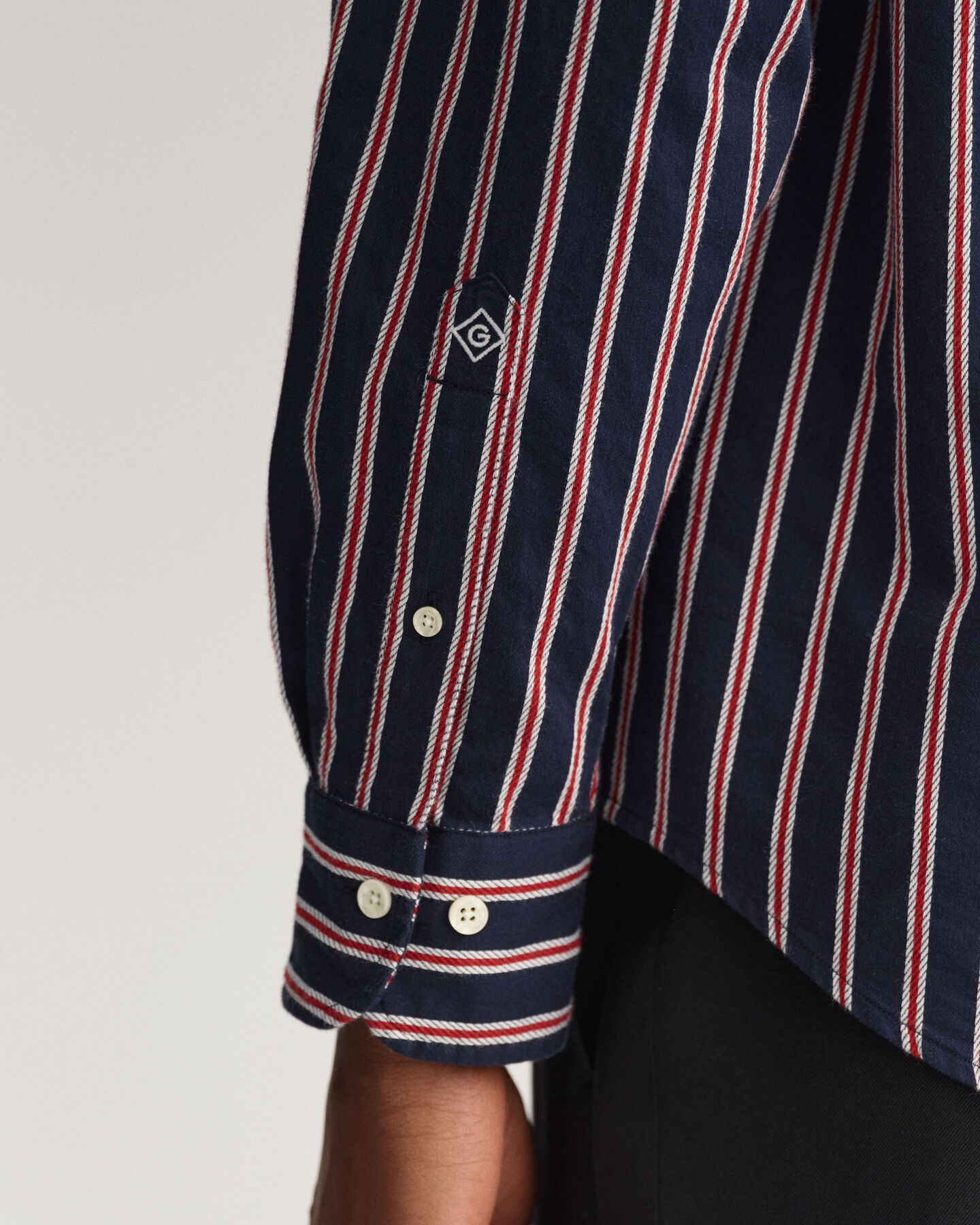 Camicia in tessuto a ratiera a righe relaxed fit