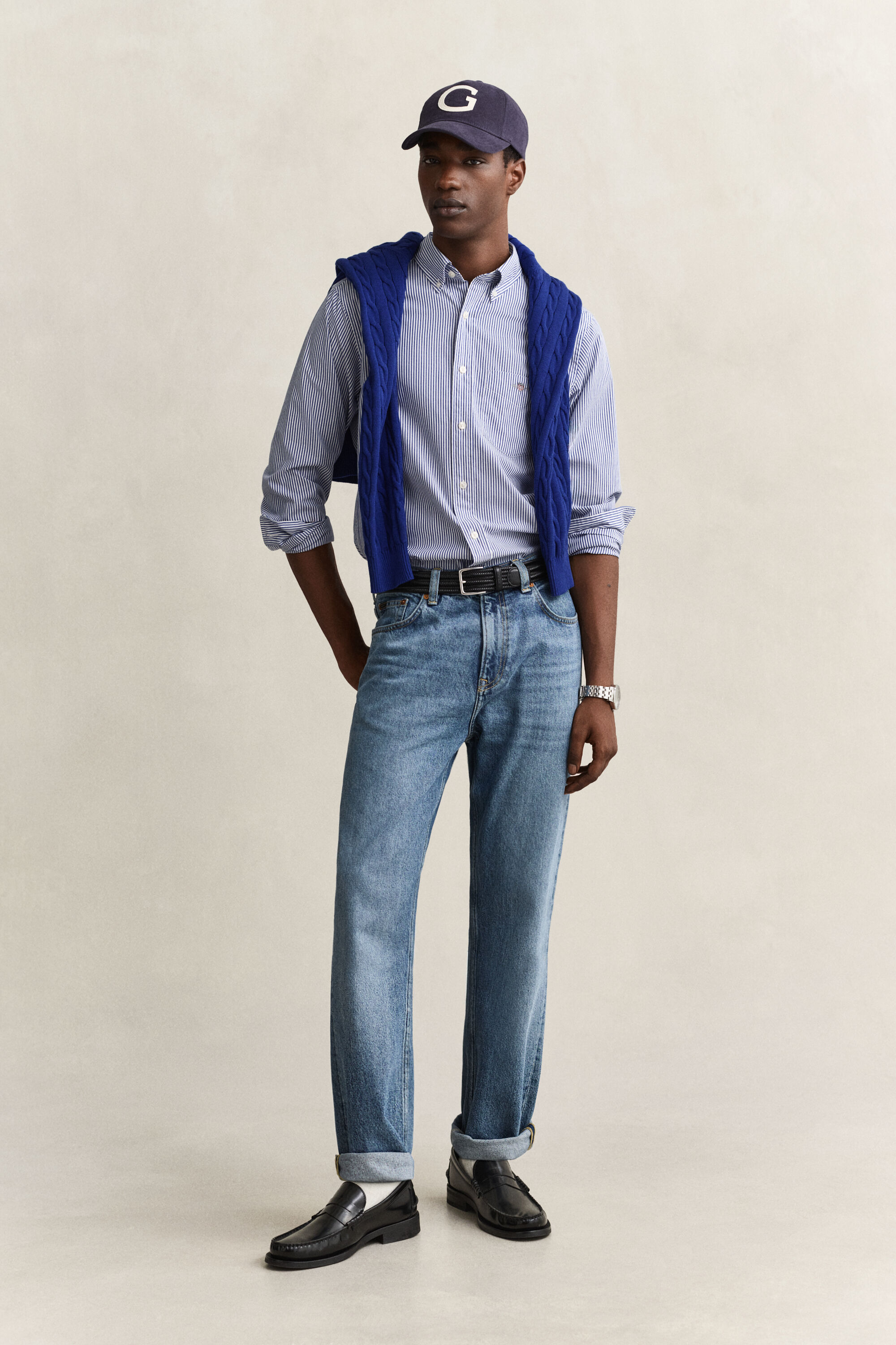 Camicia in popeline a righe Classic regular
