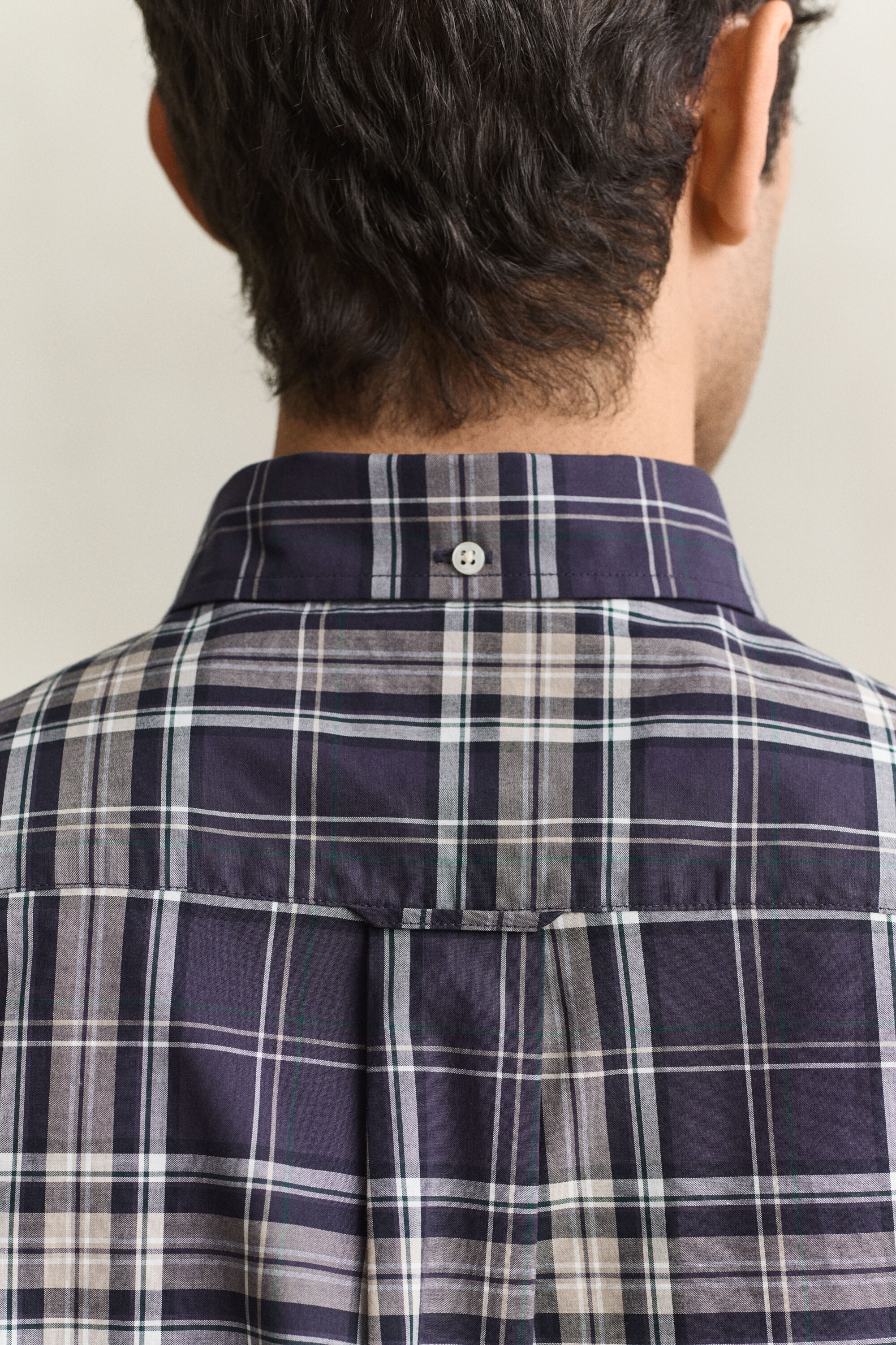Camicia a quadri in popeline