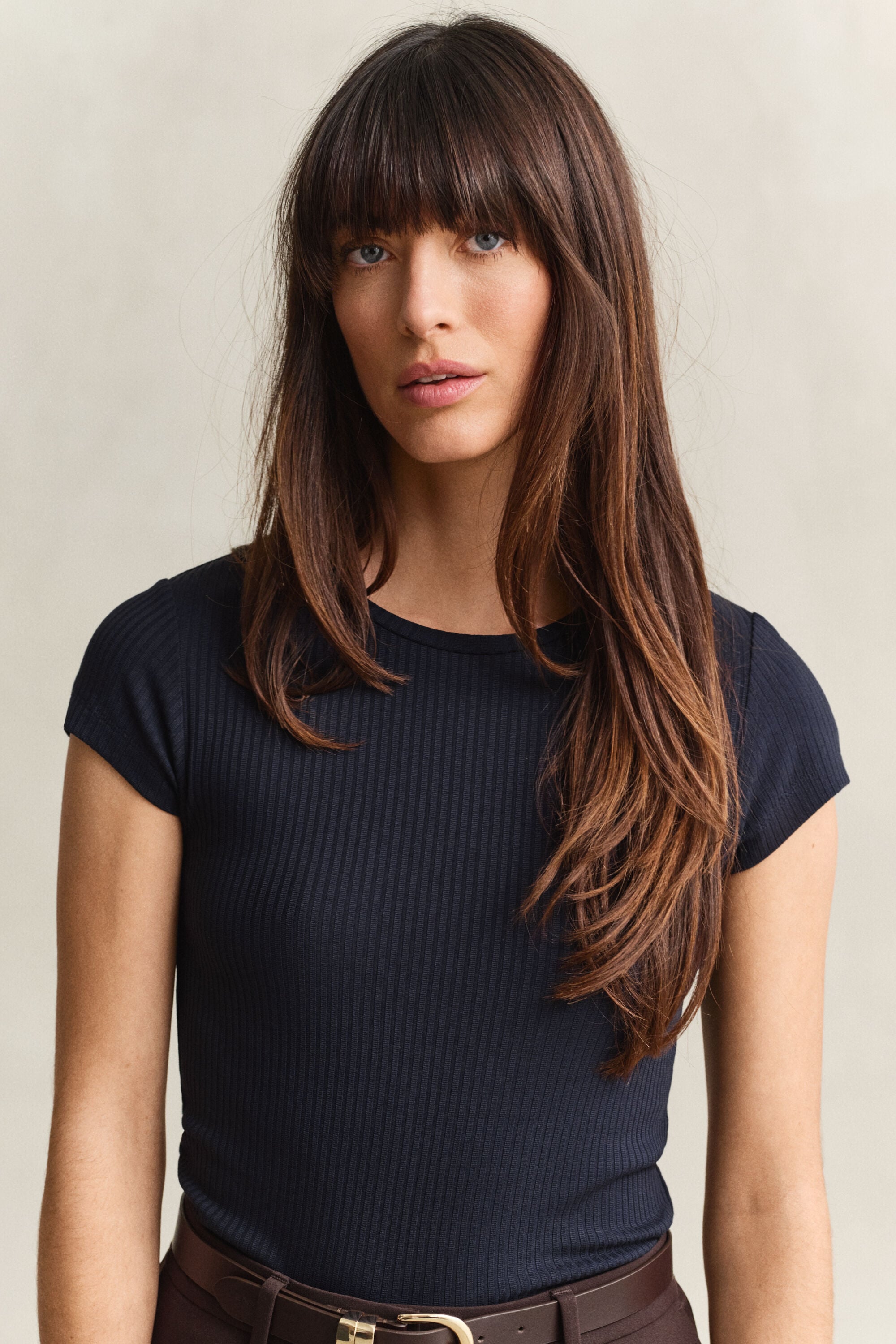 T-shirt slim a coste