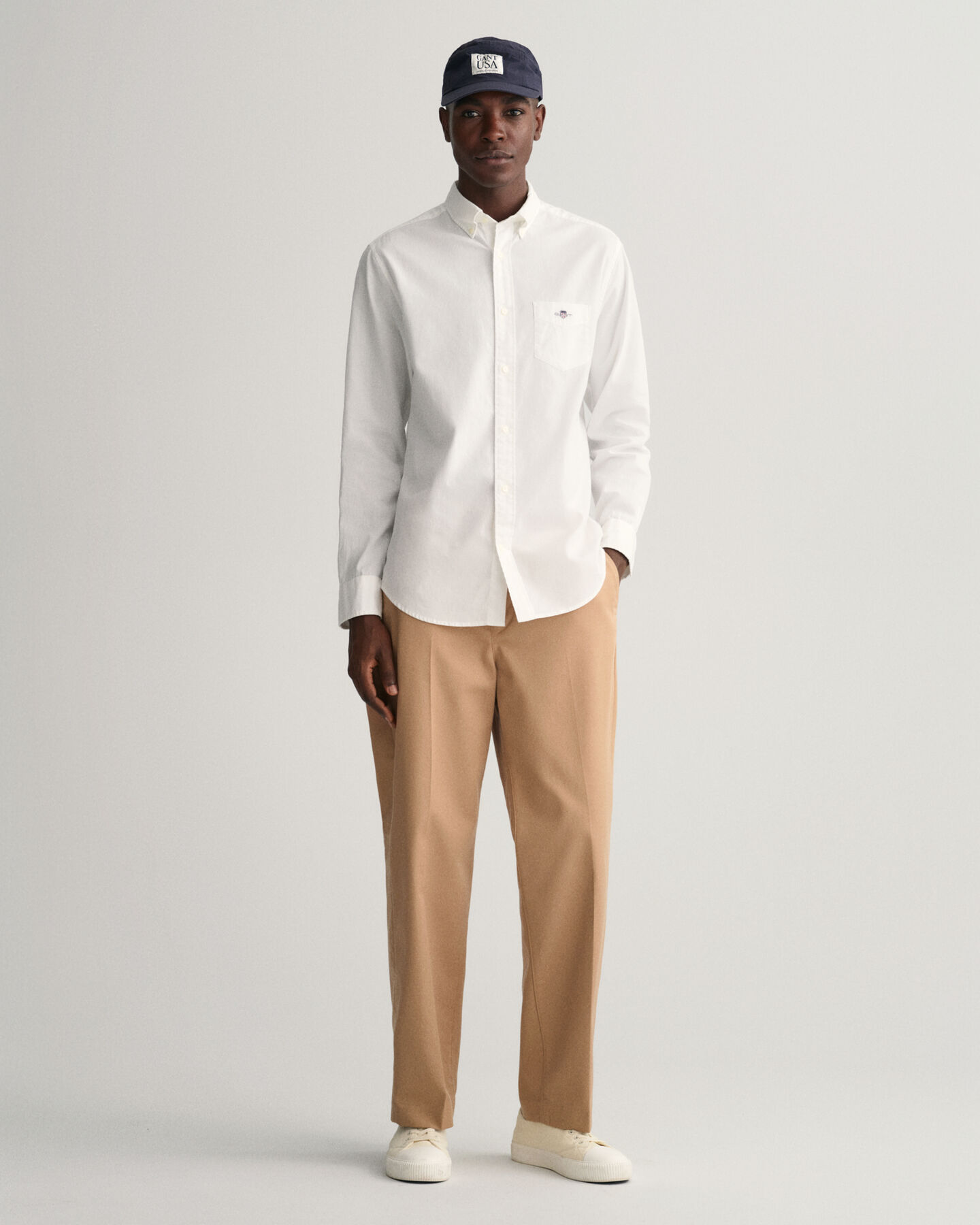 Camicia in lino-cotone regular fit