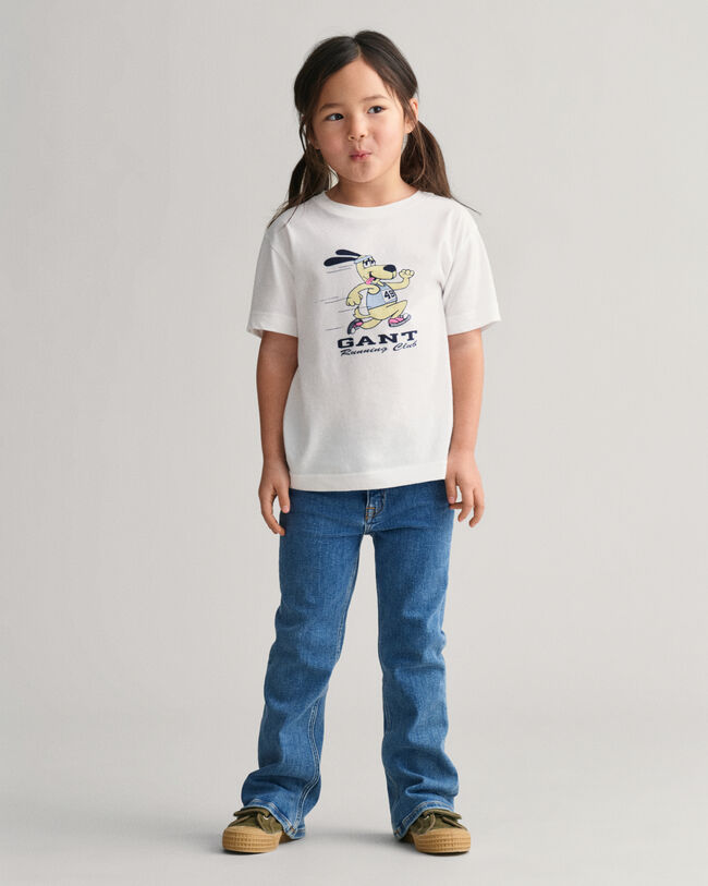 T-shirt GANT con stampa di cane che corre Kids