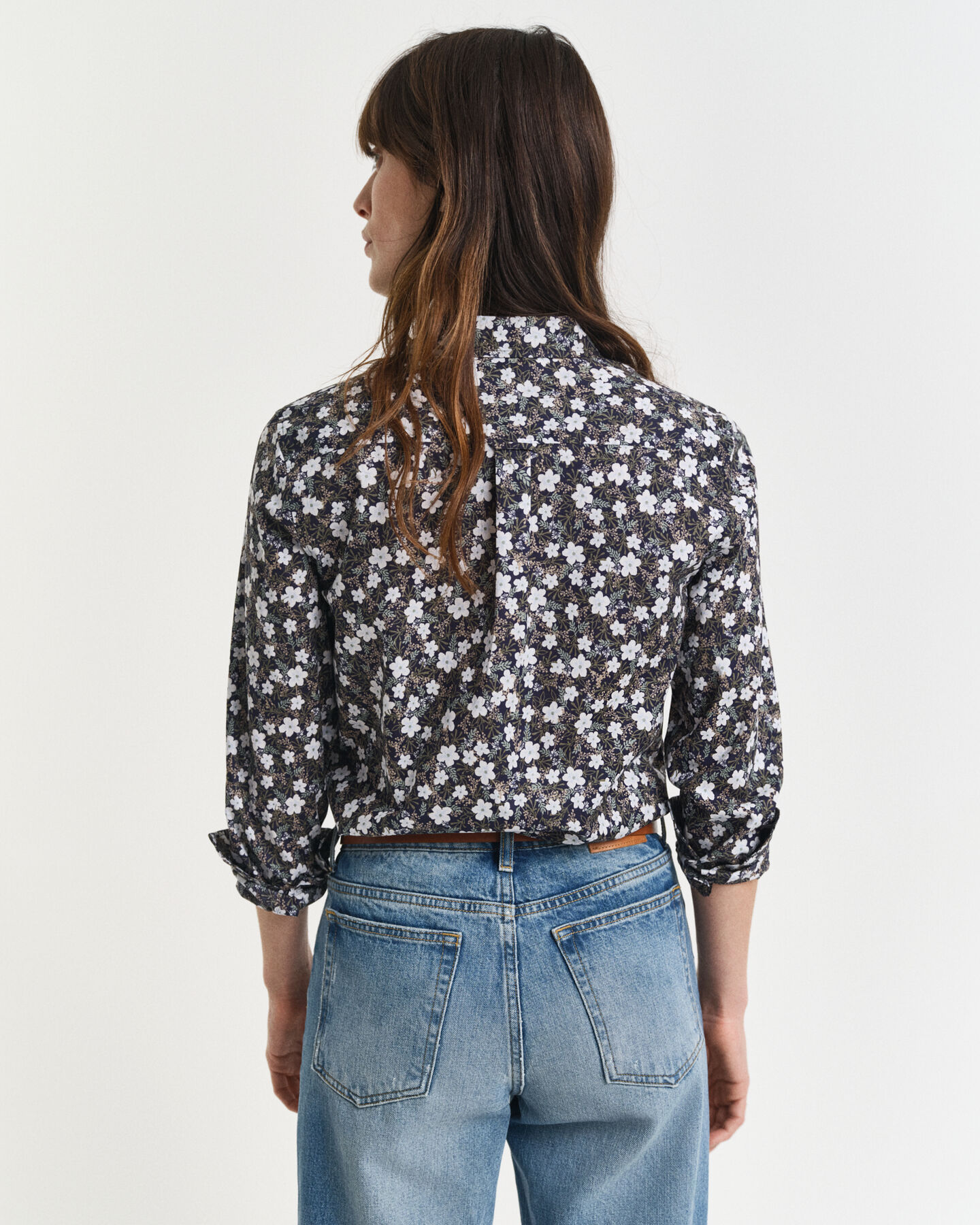 Camicia in misto cotone-voile con stampa Floral regular fit