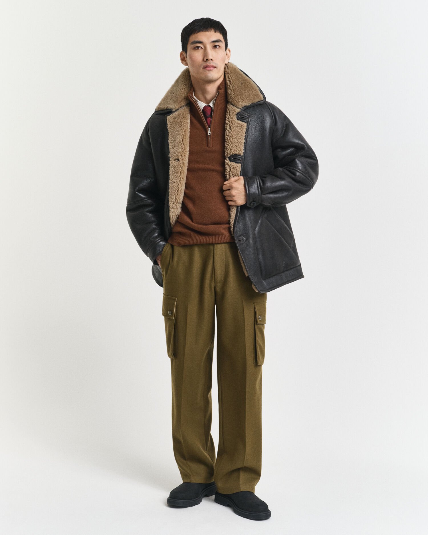 Maglia in cashmere con zip corta