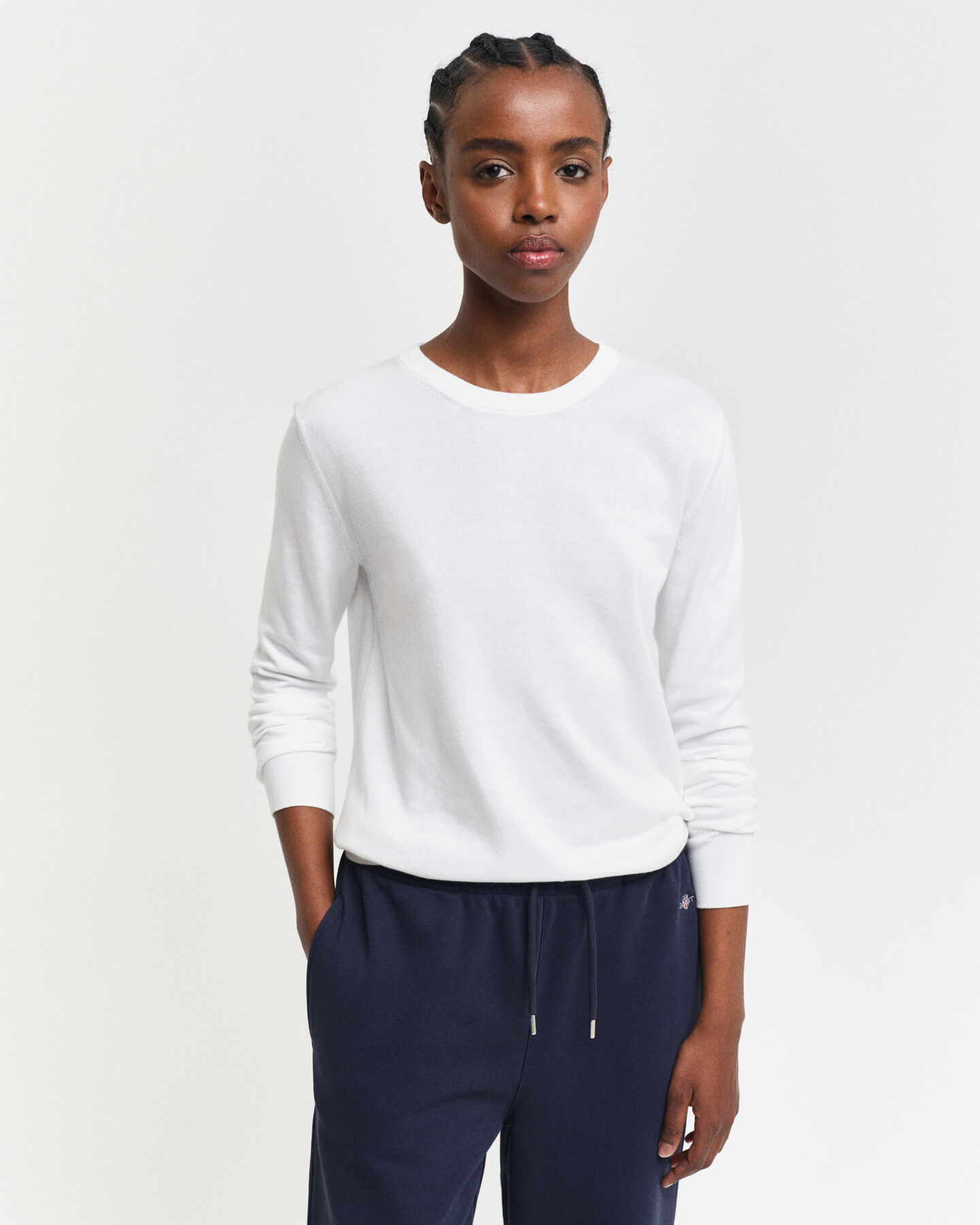 Maglia girocollo in maglia fine