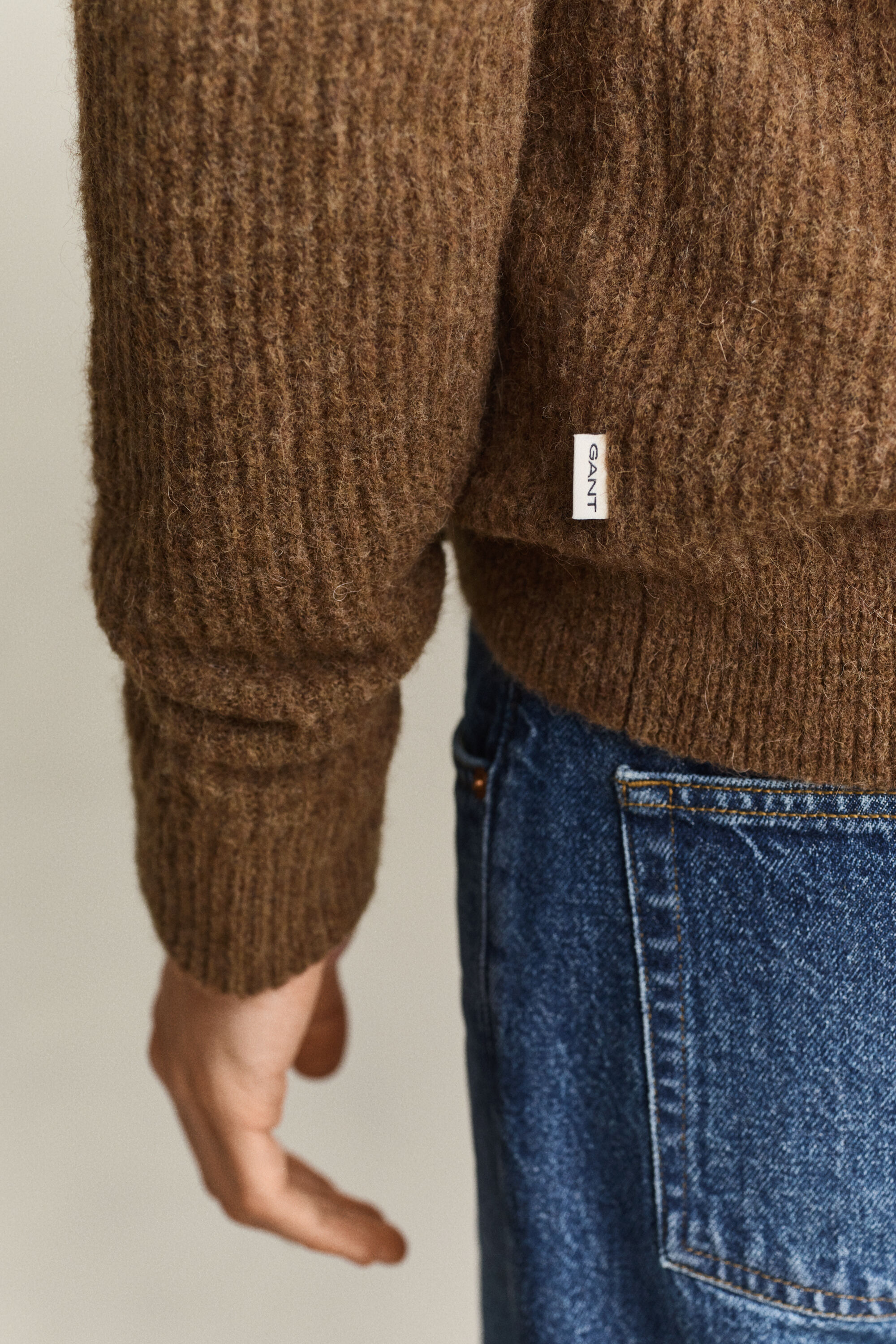 Maglia girocollo in misto lana d’alpaca