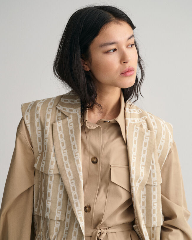 Gilet in jaquard a catena