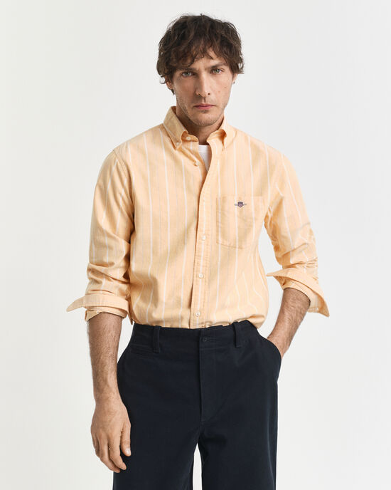 Camicia Oxford classica a righe regular fit