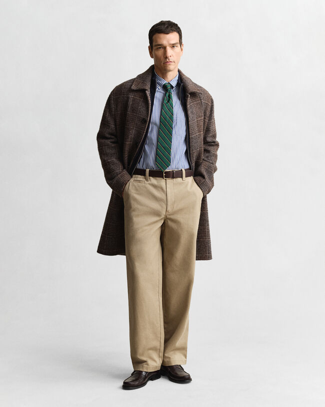 Camicia classica in popeline a righe regular fit