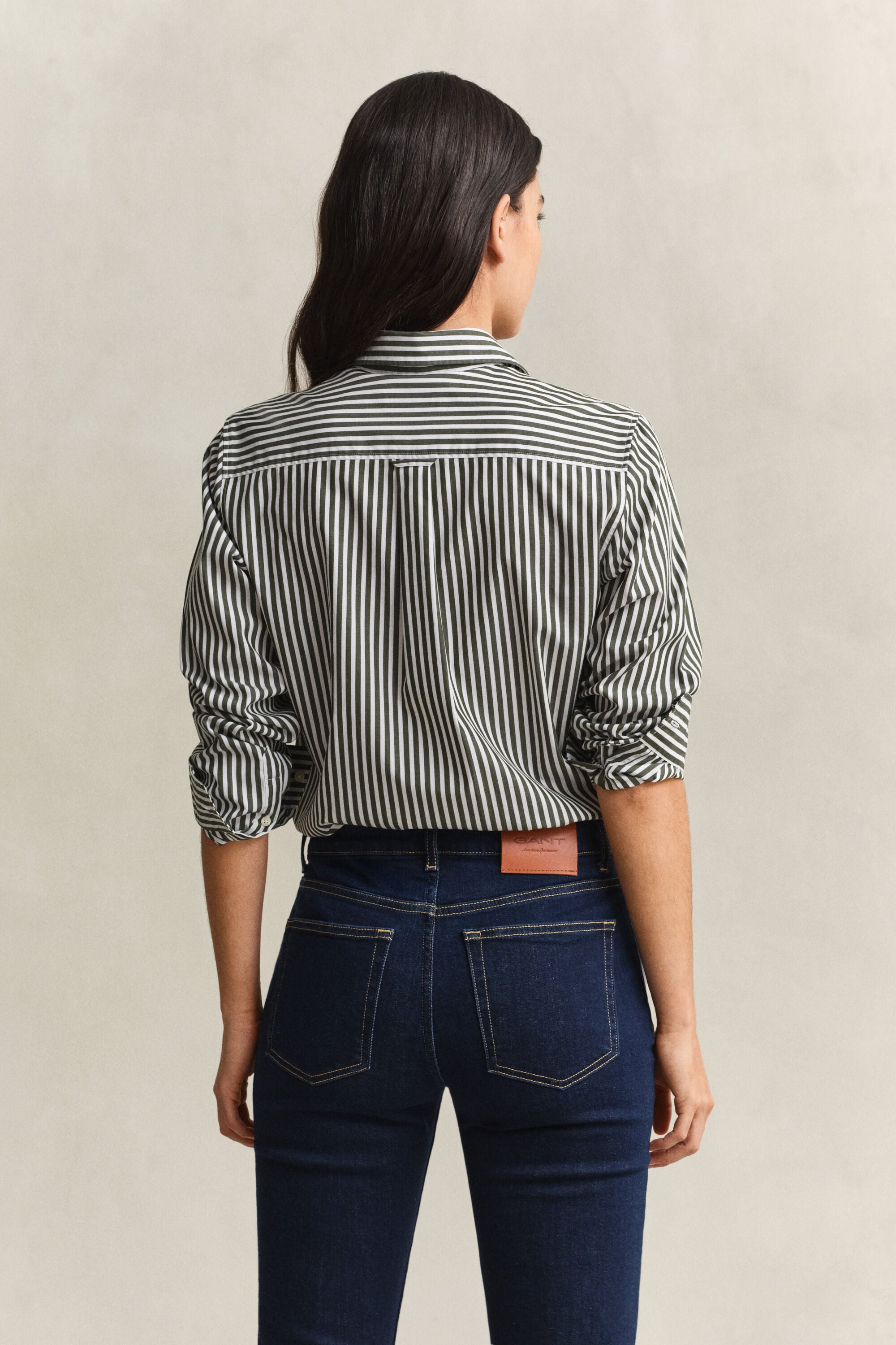 Camicia classica in popeline a righe regular fit
