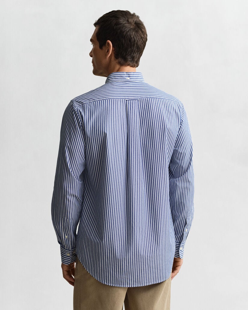 Camicia classica in popeline a righe regular fit
