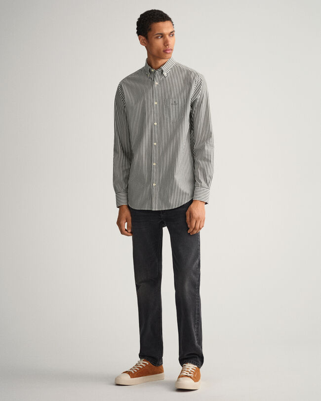 Camicia in broadcloth a righe regular fit