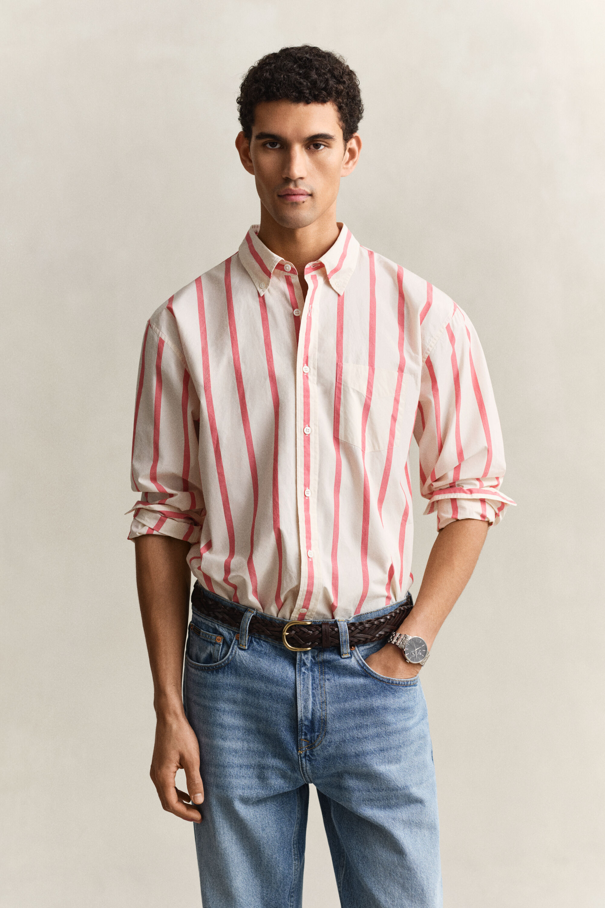 Camicia a righe Heritage in popeline