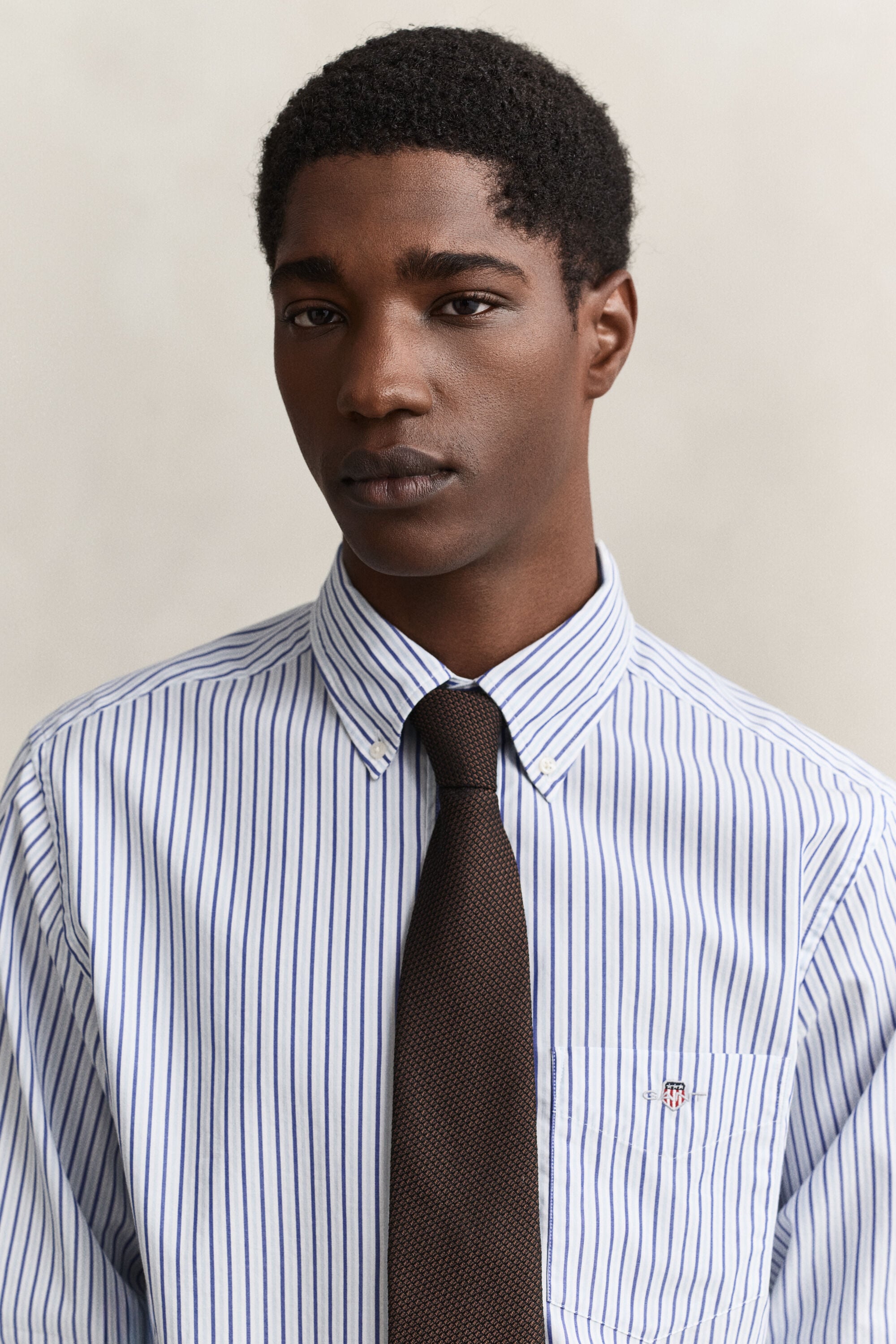 Camicia in popeline a righe