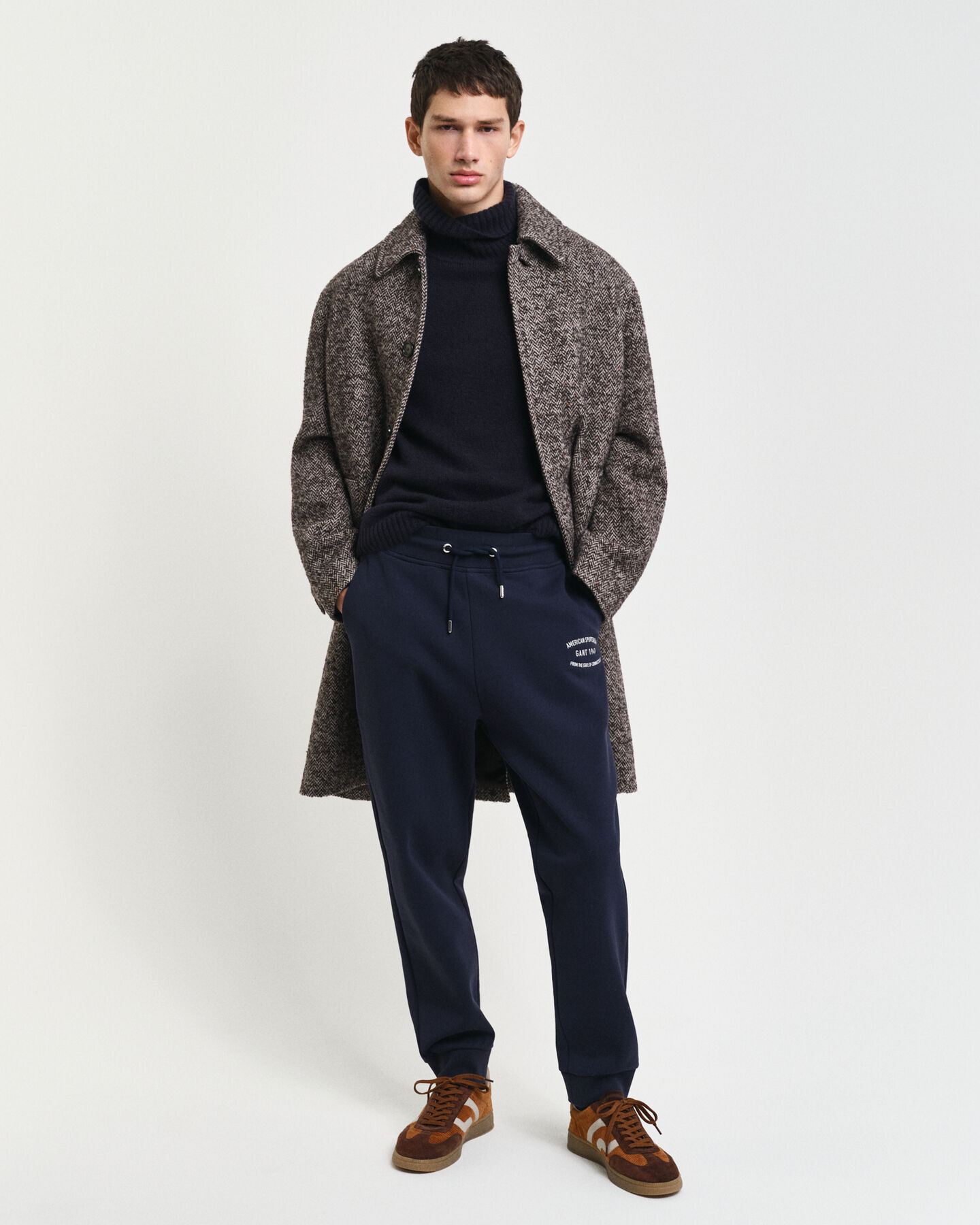 Pantaloni felpati con stampa piccola