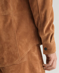 Camicia in camoscio oversize