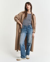 T-shirt a righe a coste