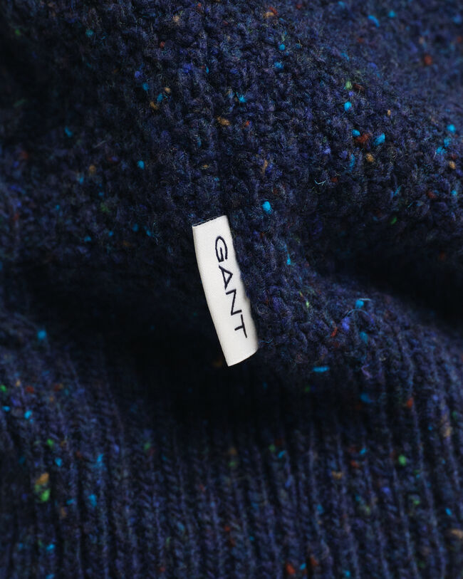 Cardigan con zip lavorato a trecce