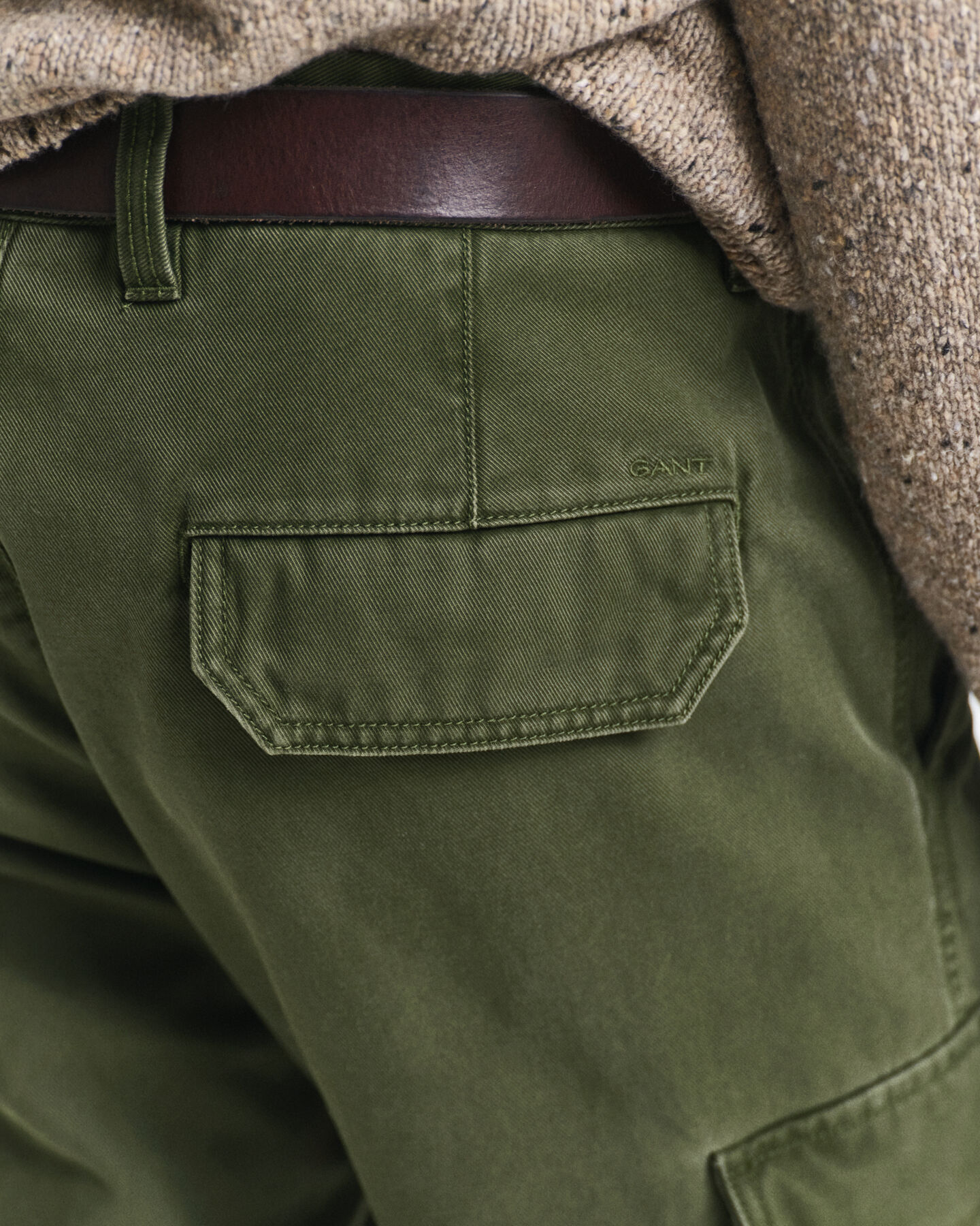 Pantaloni cargo in twill di cotone regular fit