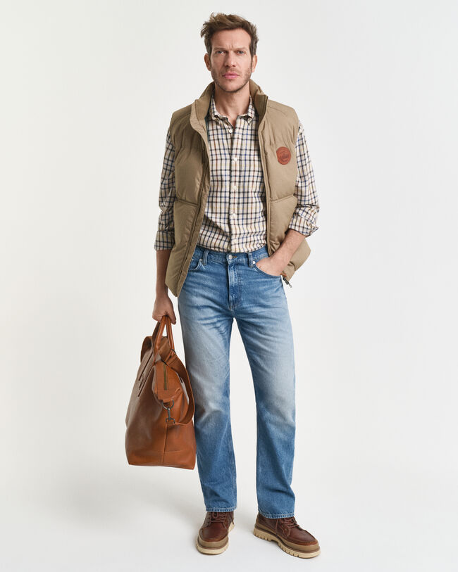 Camicia in twill a quadri relaxed fit