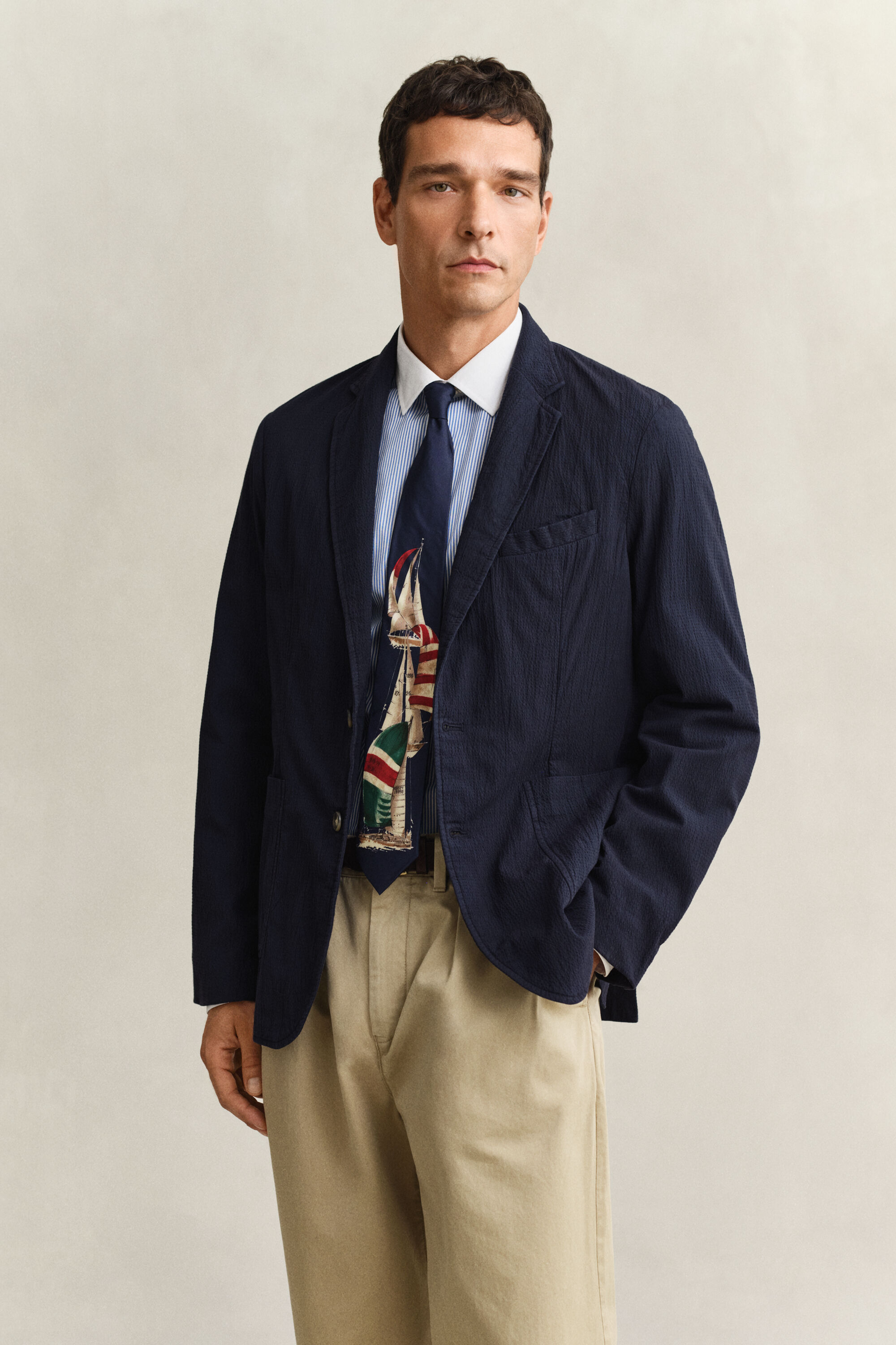 Blazer in seersucker