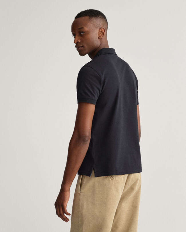 Rugger in piqué con colletto a contrasto