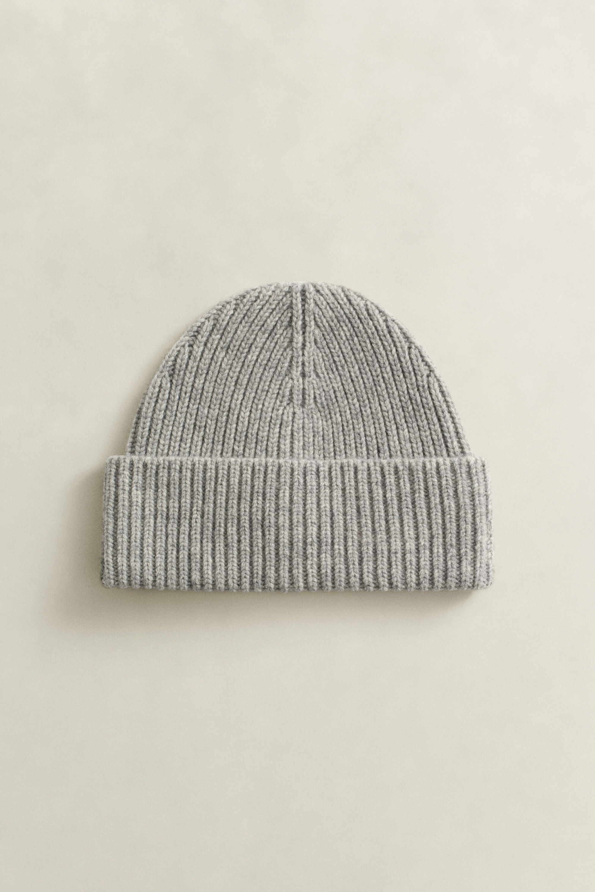 Berretto a coste in lana misto cashmere