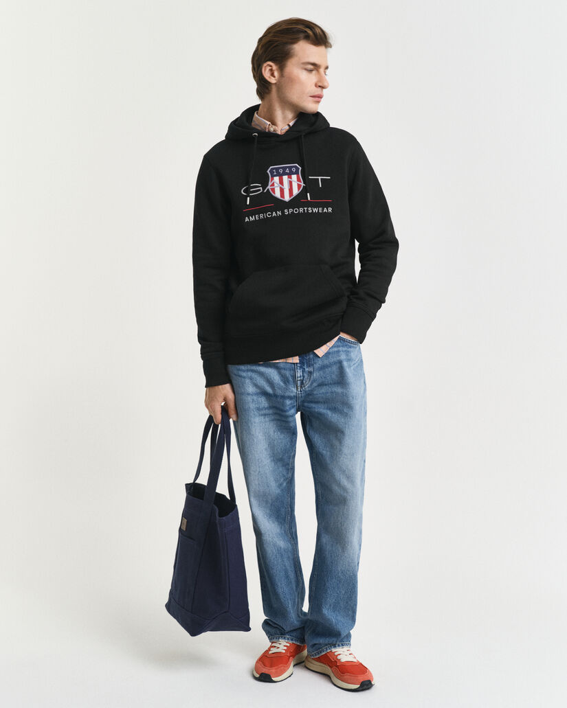 Felpa Archive Shield con cappuccio