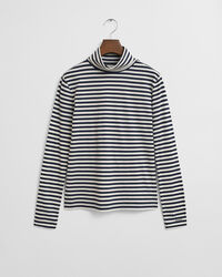 Maglia a collo alto in cotone leggero a righe