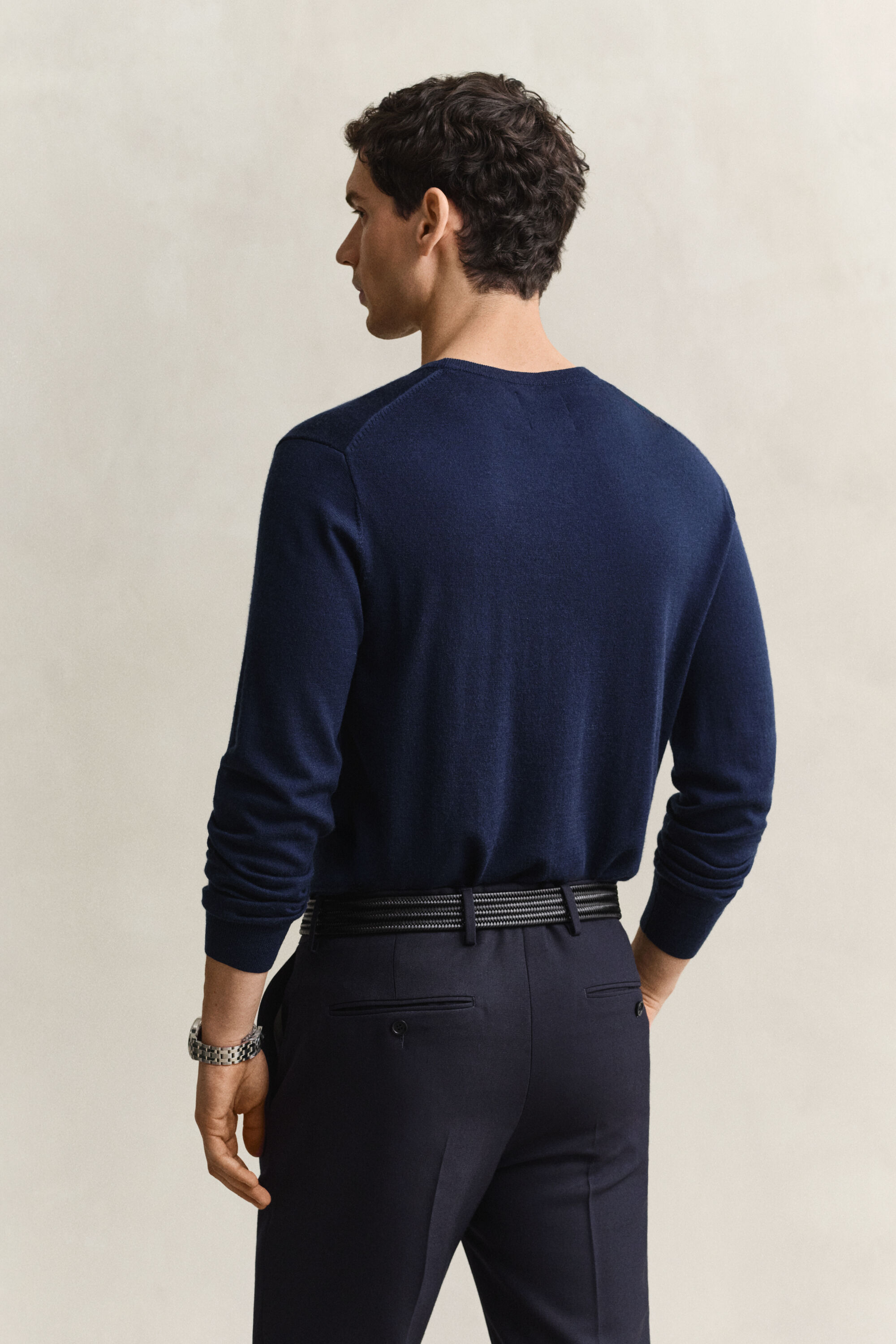 Maglia girocollo in lana merino