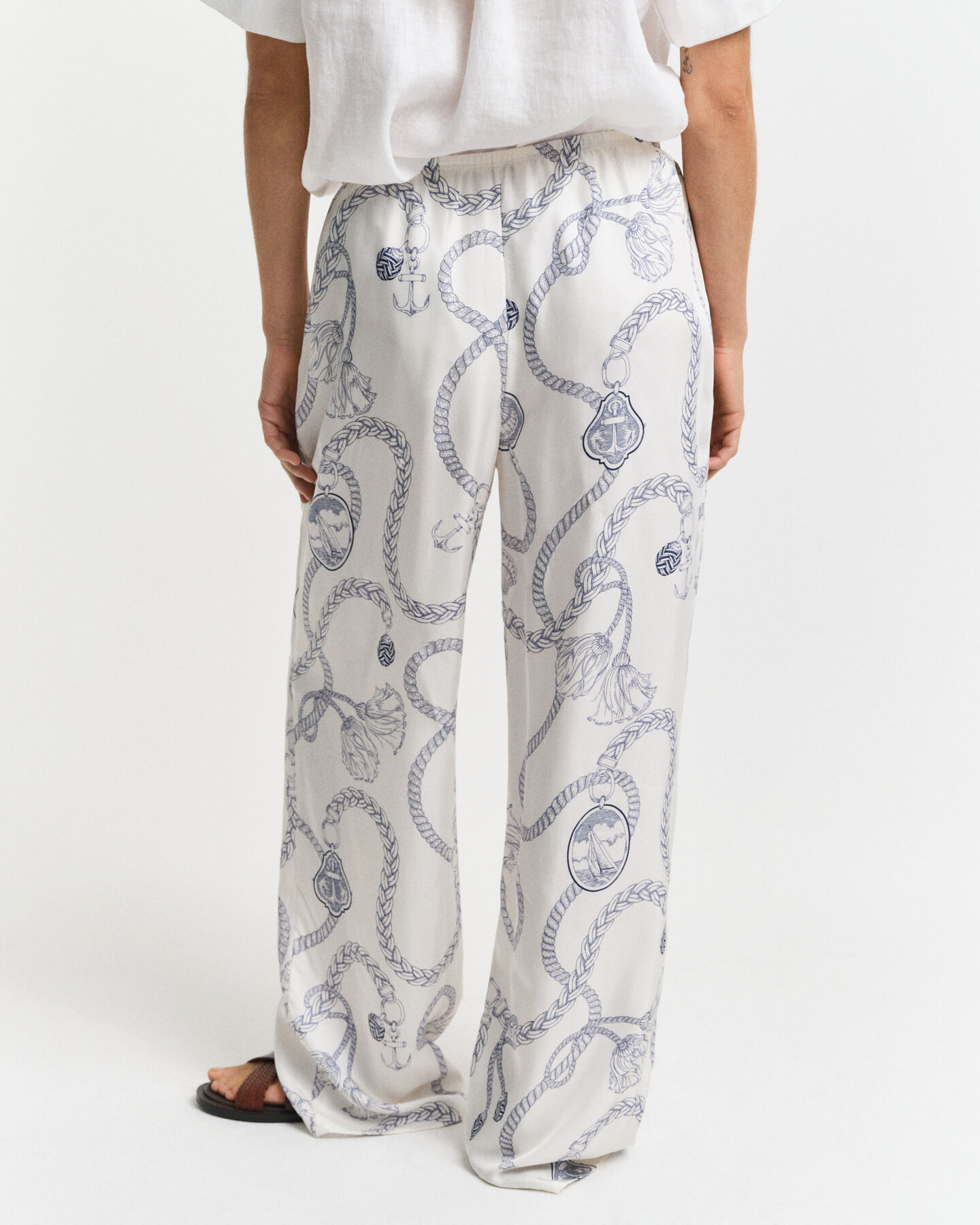 Pantaloni con coulisse stampa Sailing relaxed fit